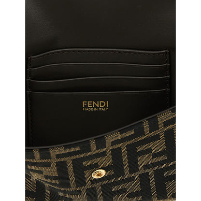 Fendi Brown Polyester Cardholder