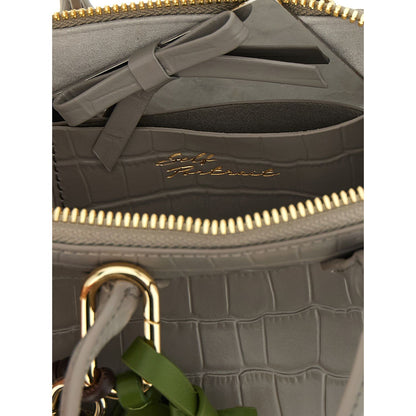 Self-Portrait Gray Cowhide Handbag