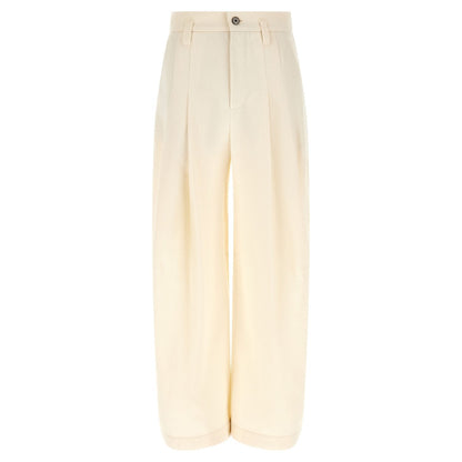 Brunello Cucinelli White Cotton Casual Pants