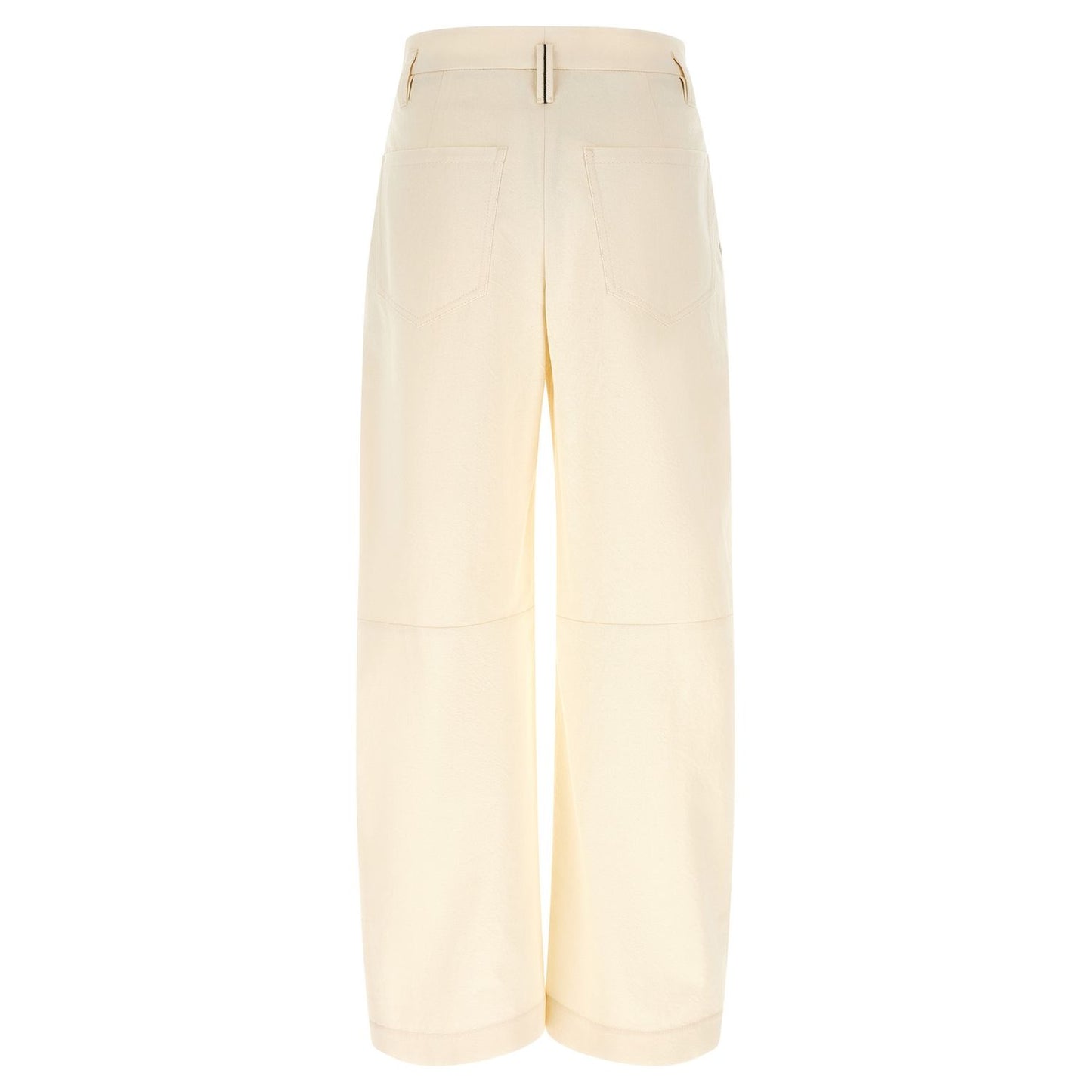 Brunello Cucinelli White Cotton Casual Pants