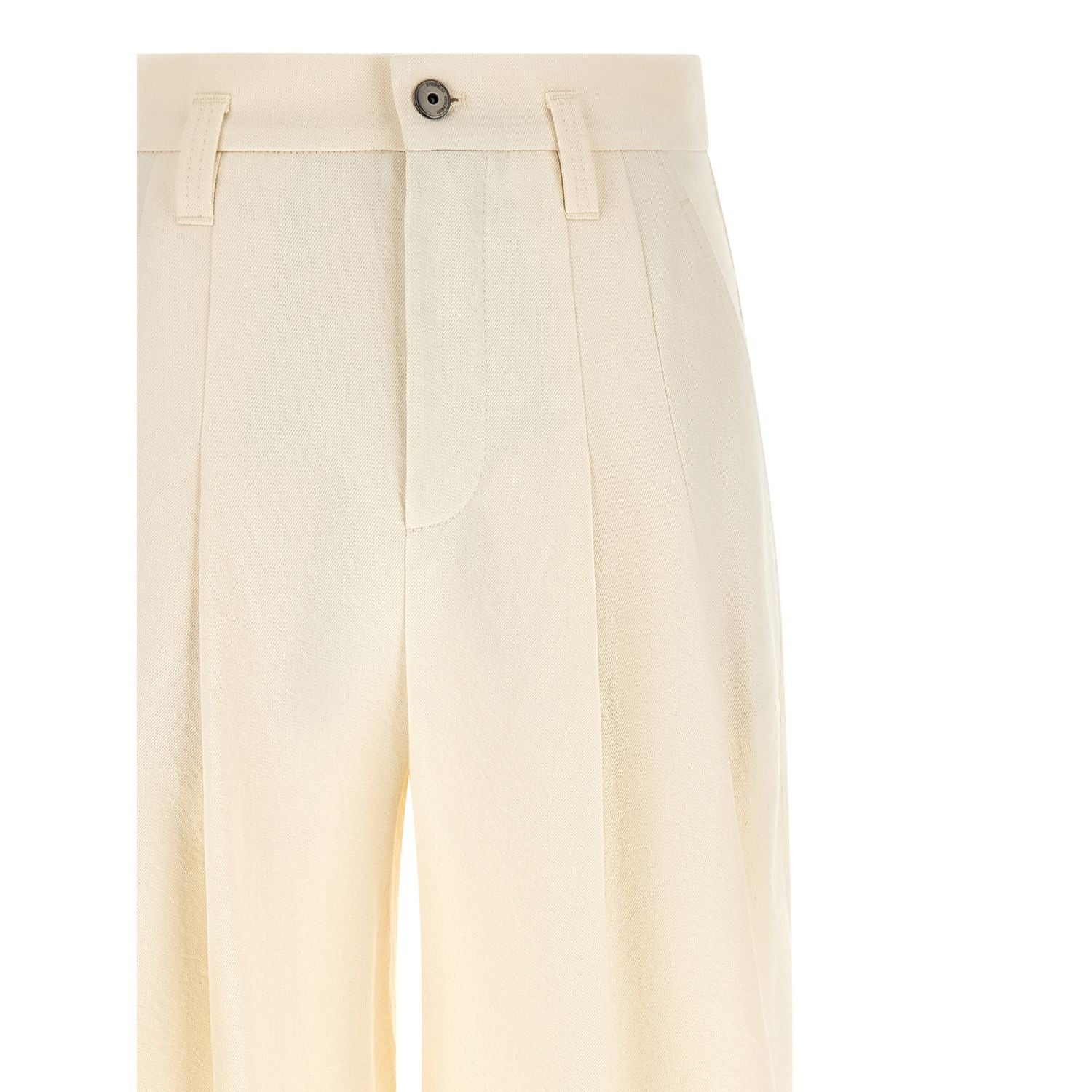 Brunello Cucinelli White Cotton Casual Pants