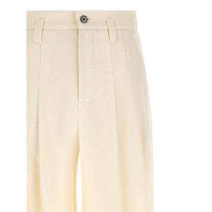 Brunello Cucinelli White Cotton Casual Pants
