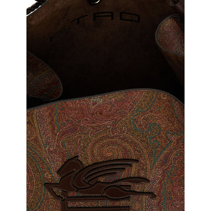 Etro Brown Cotton Tote Bag