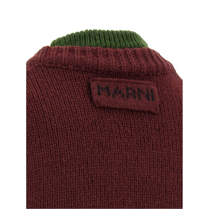 Marni Bordeaux Wool Sleeveless Jacket