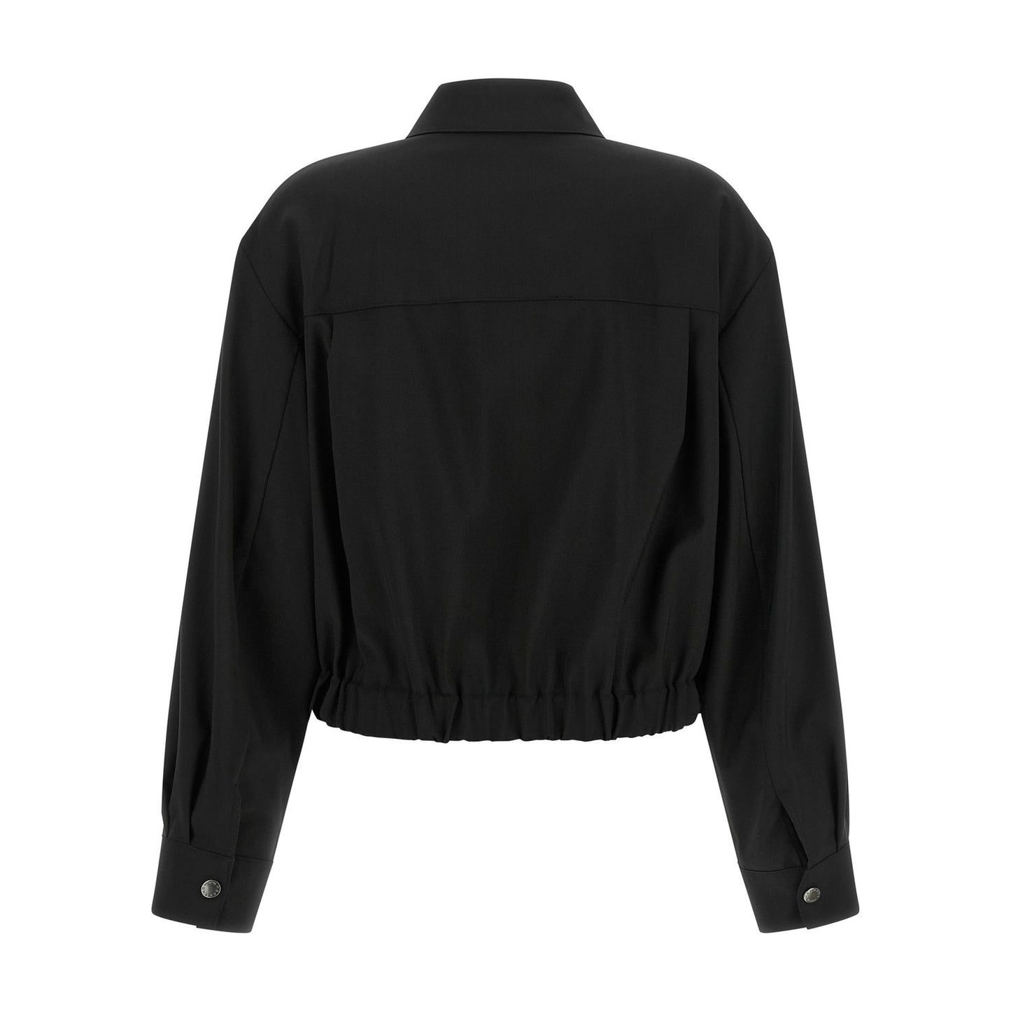 Max Mara Black Wool Full-Length Jacket
