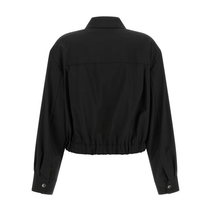 Max Mara Black Wool Full-Length Jacket