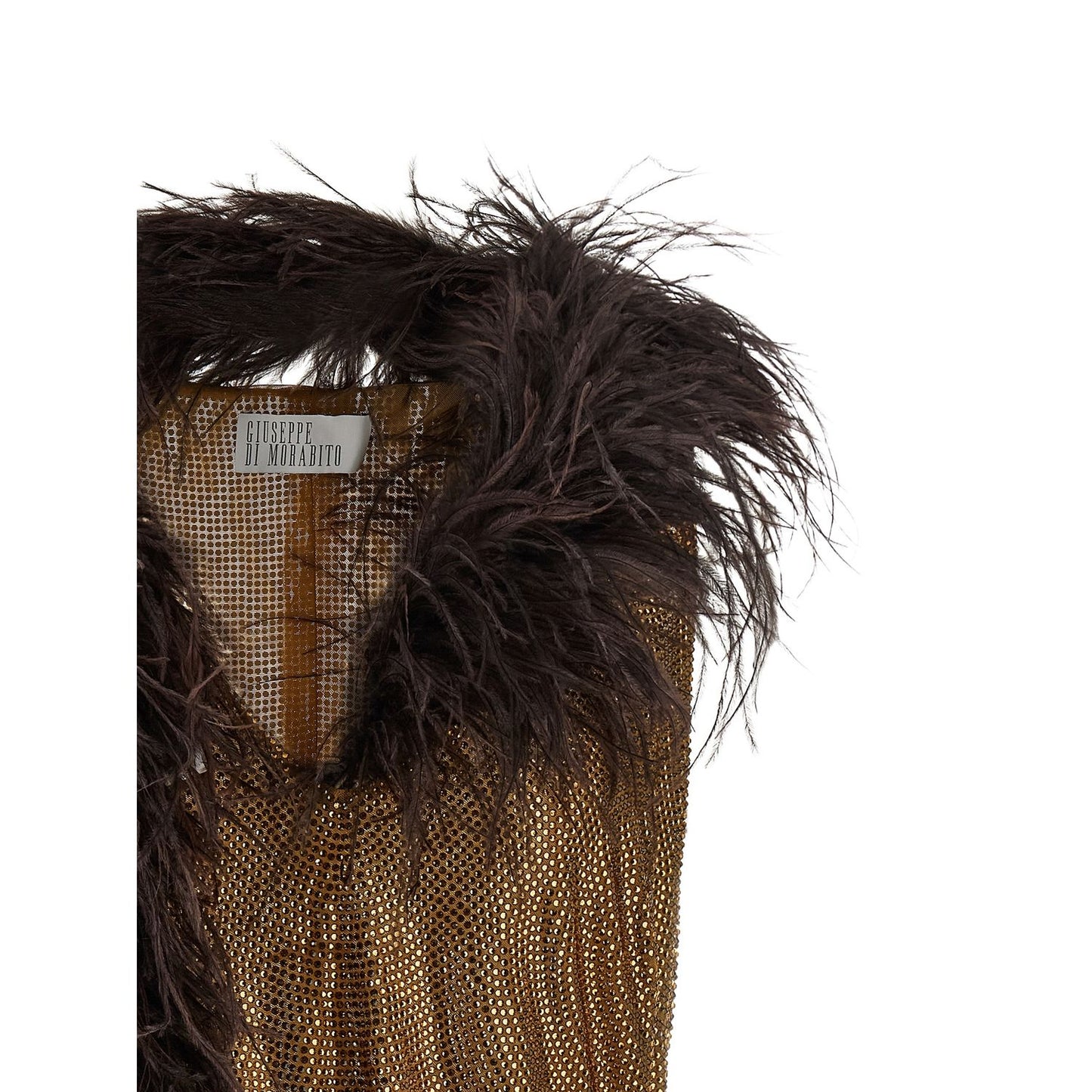 Giuseppe Di Morabito Gold Polyamide Tank Tops
