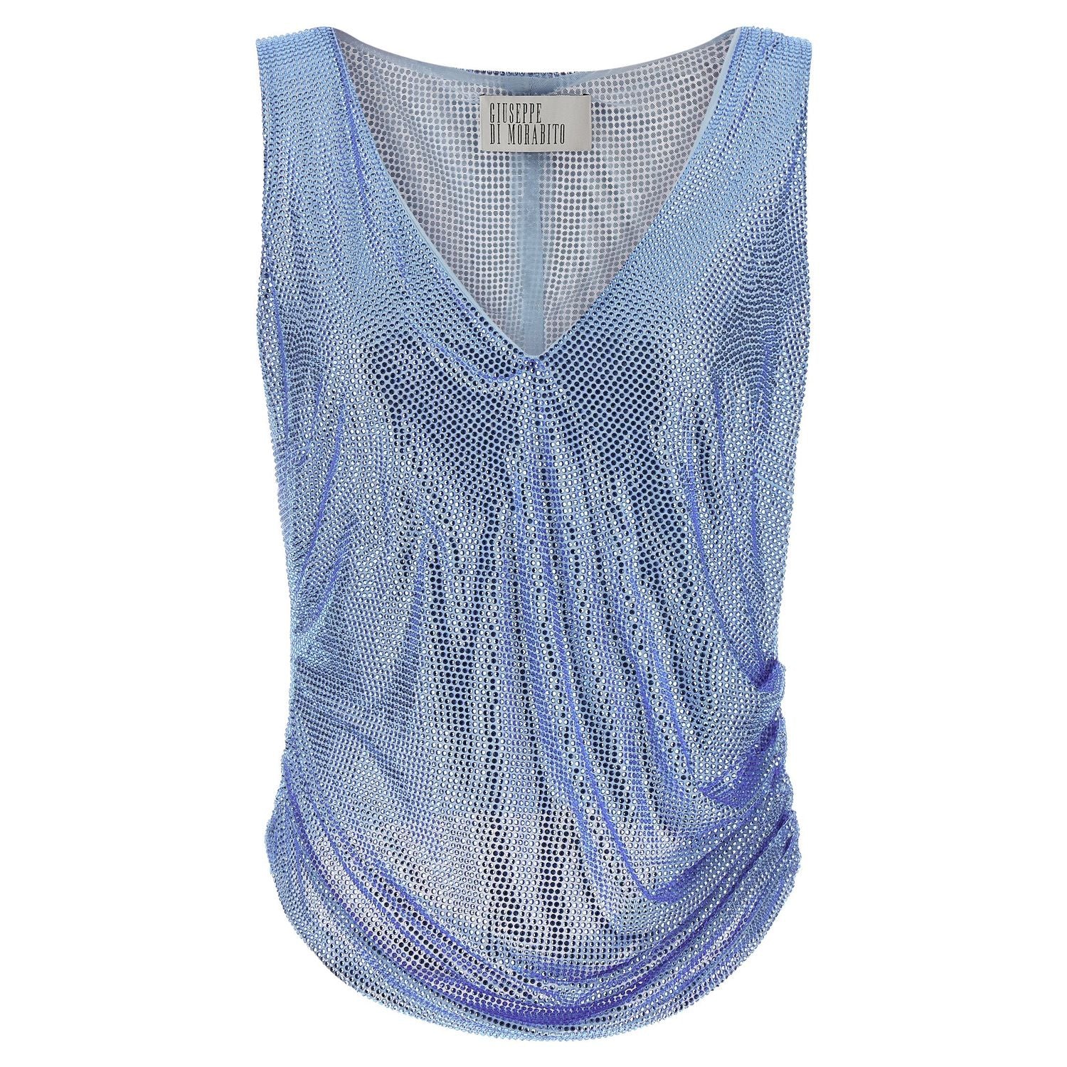 Giuseppe Di Morabito Blue Polyamide Tank Tops