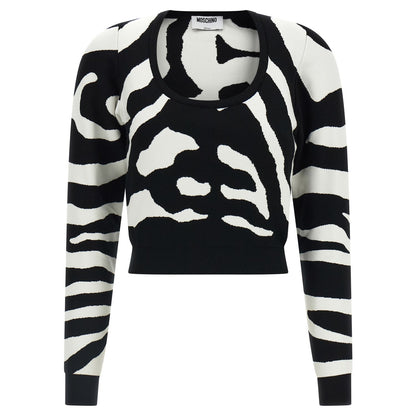 Moschino Black Viscose Cardigan