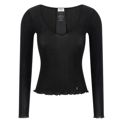 Saint Laurent Black Silk Shirt
