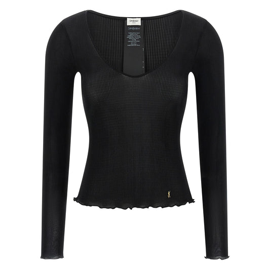 Saint Laurent Black Silk Shirt