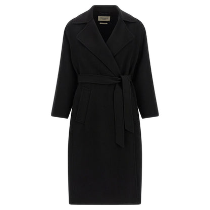 Max Mara Black Virgin Wool Coat