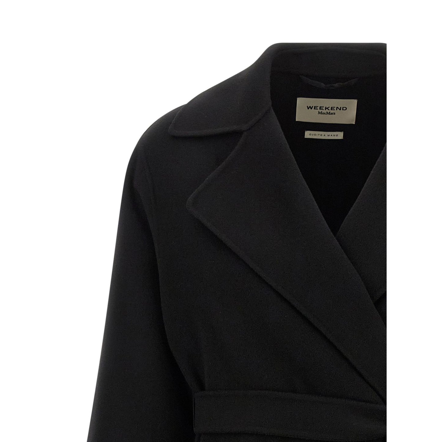 Max Mara Black Virgin Wool Coat