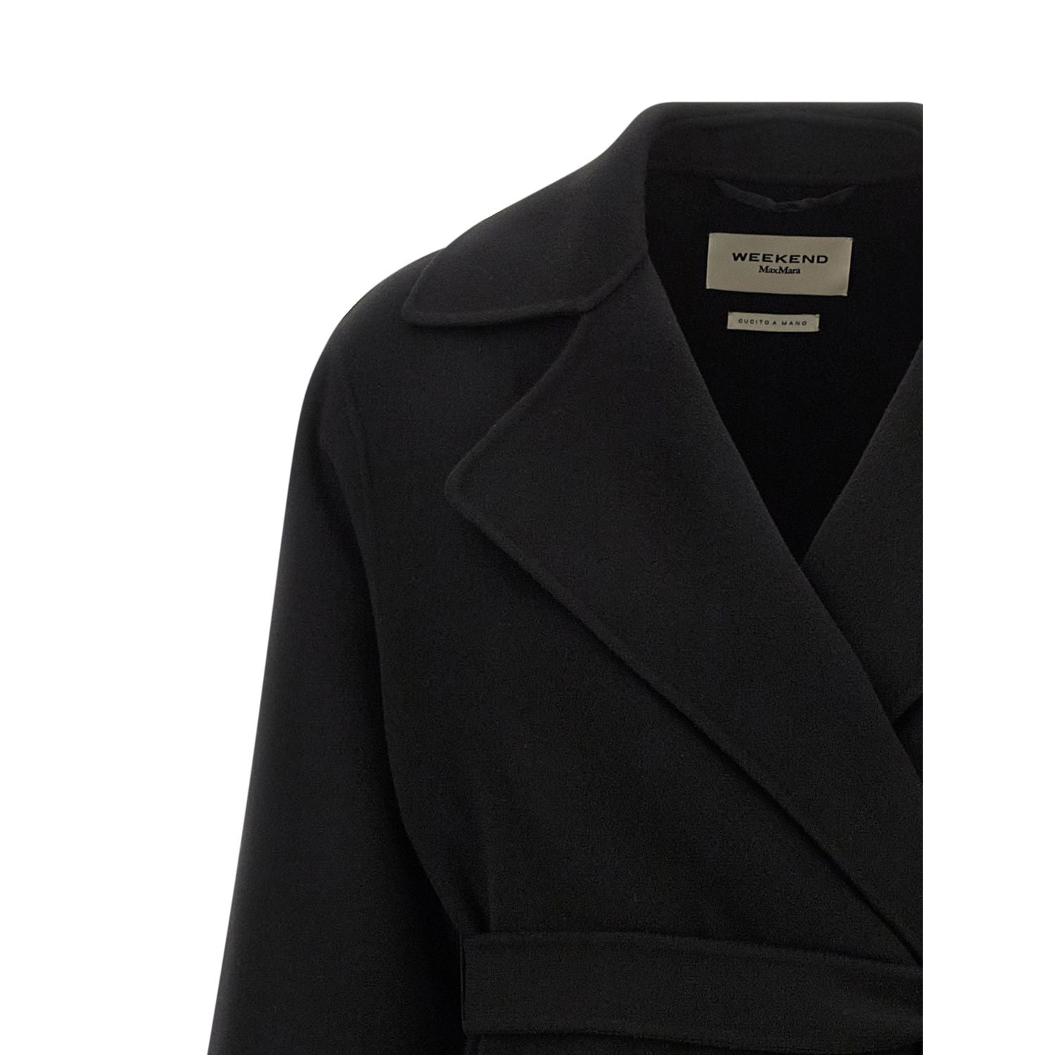 Max Mara Black Virgin Wool Coat