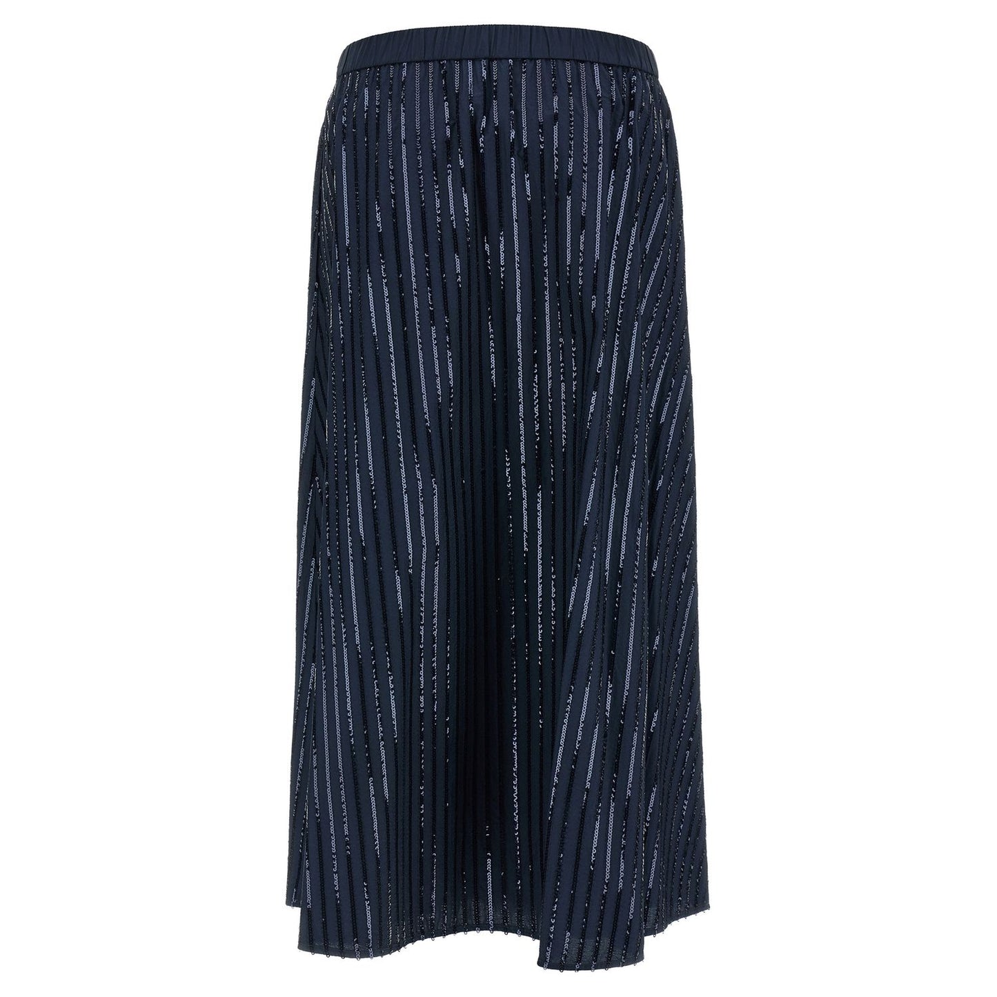 Max Mara Blue Cotton Mini Skirt