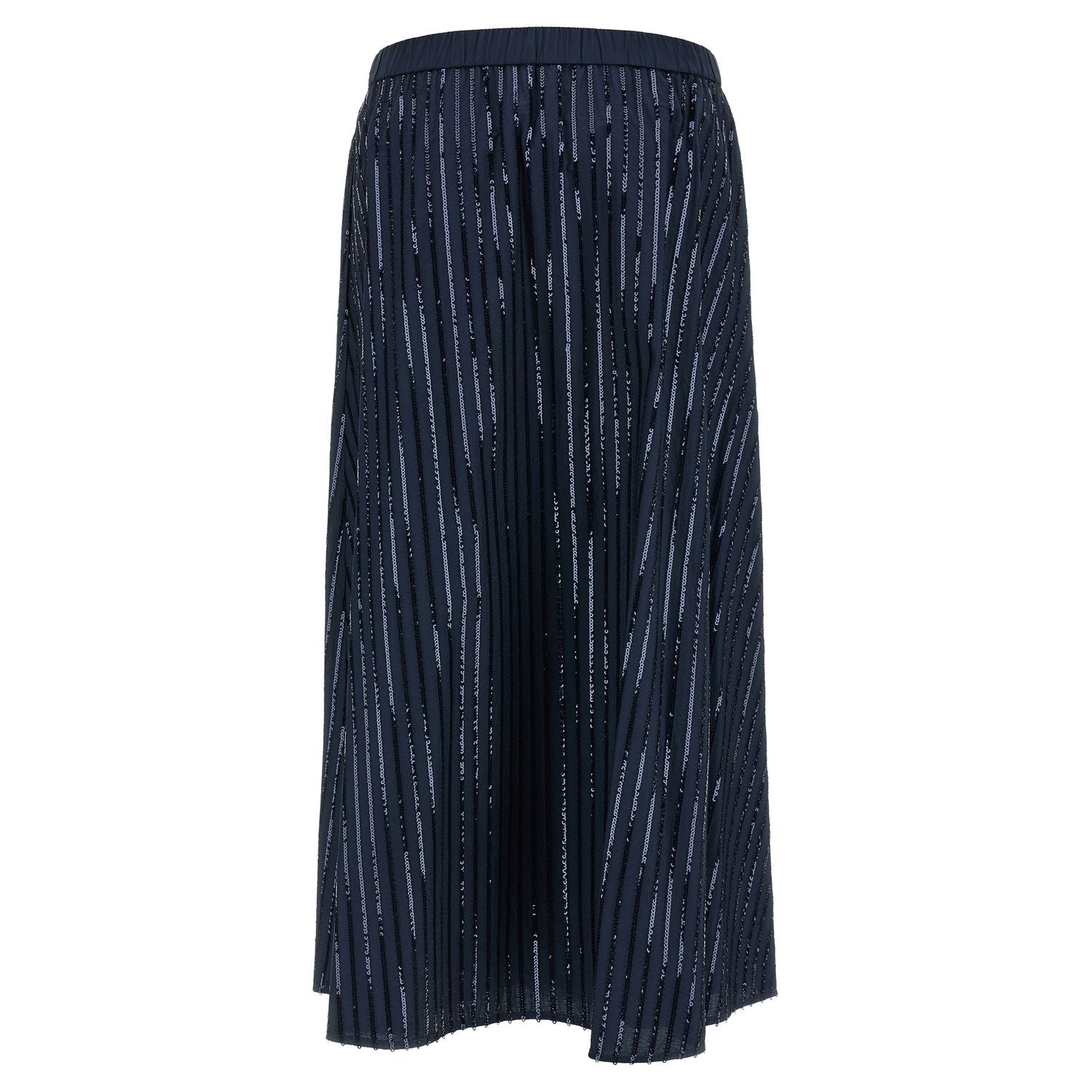 Max Mara Blue Cotton Mini Skirt