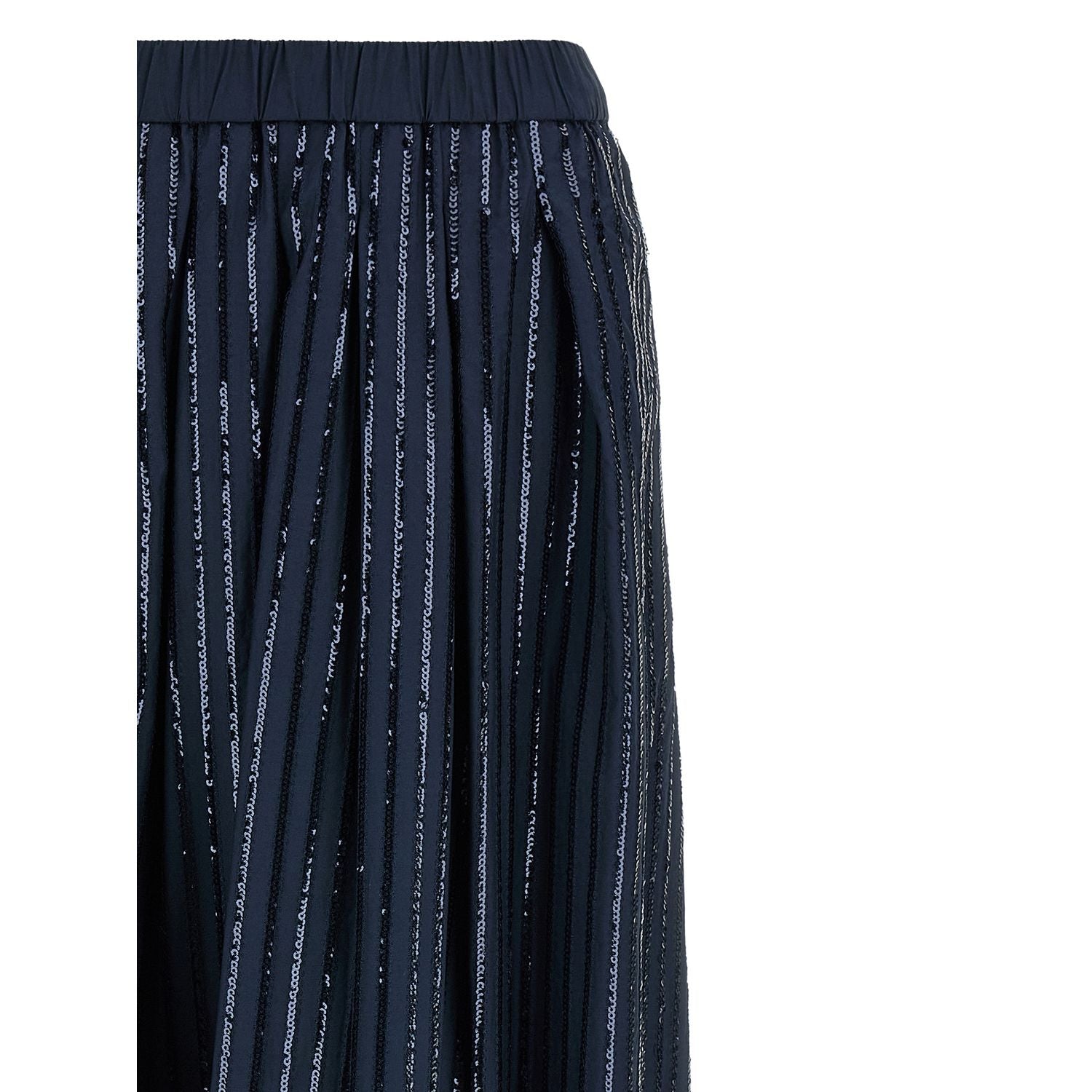 Max Mara Blue Cotton Mini Skirt