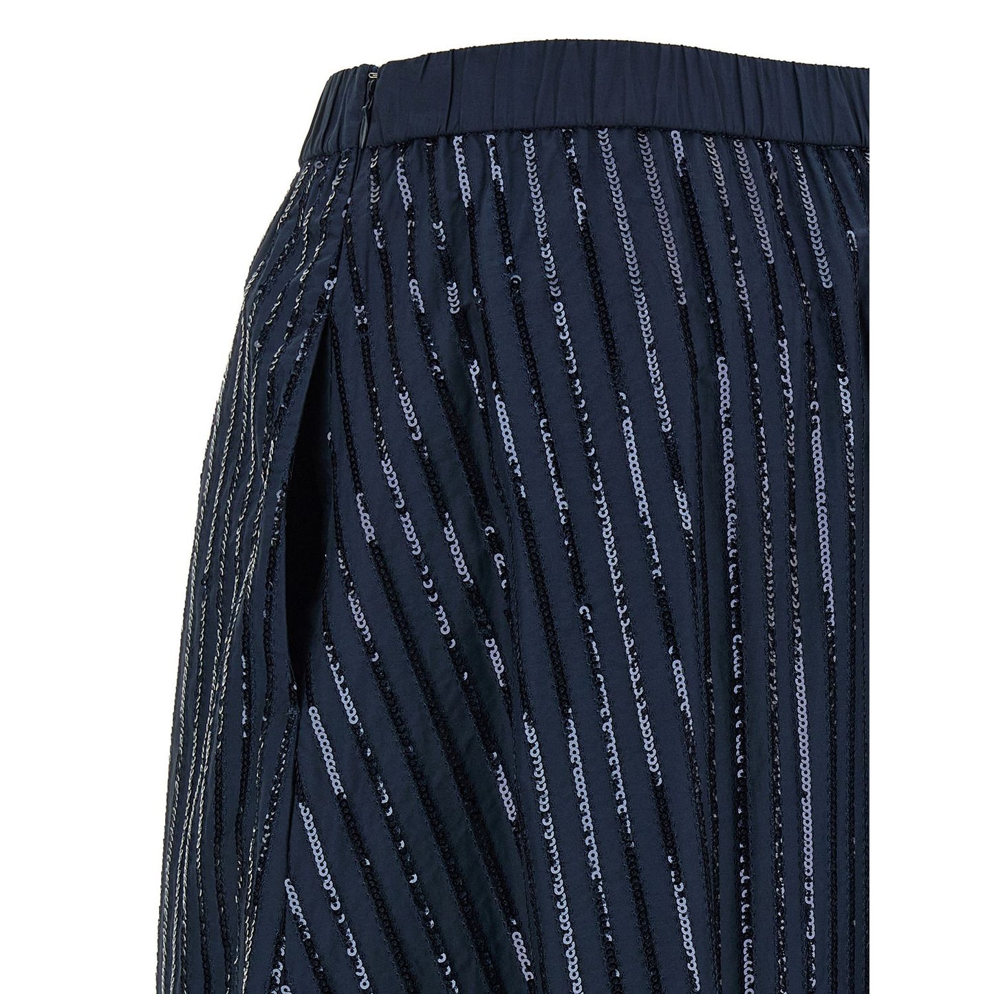 Max Mara Blue Cotton Mini Skirt