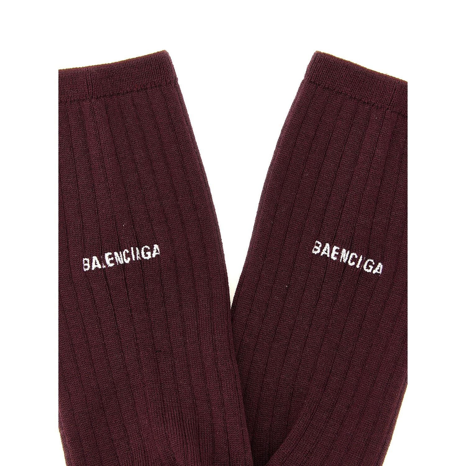 Balenciaga Bordeaux Wool Socks