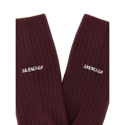 Balenciaga Bordeaux Wool Socks