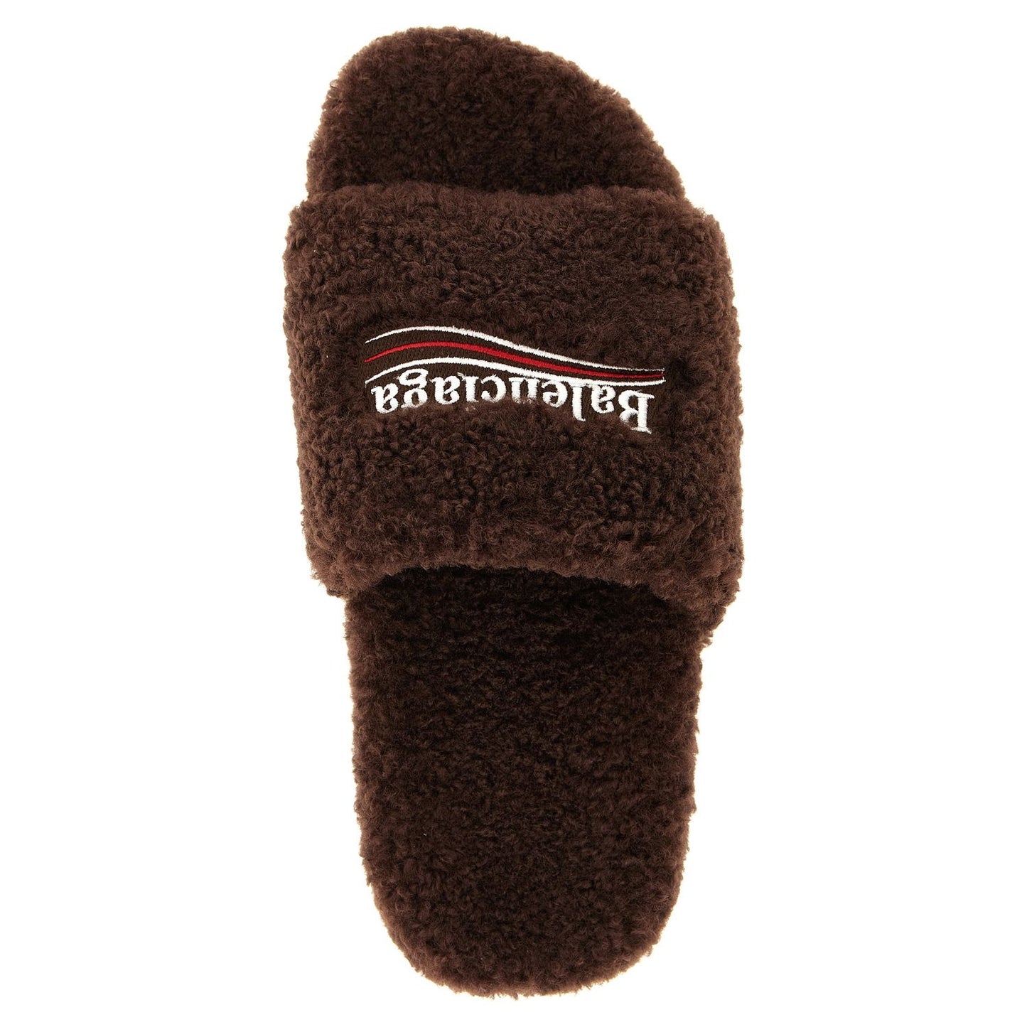 Balenciaga Brown Polyester Slides