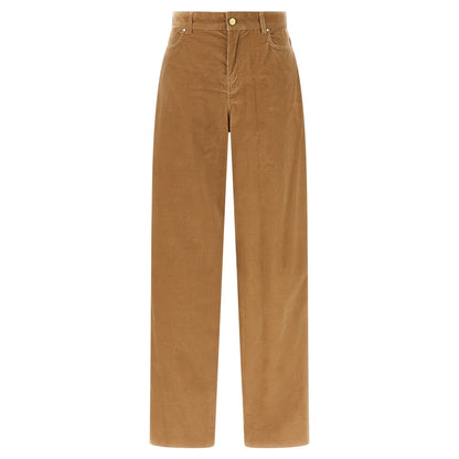 Max Mara Beige Cotton Casual Pants