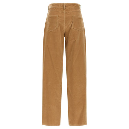 Max Mara Beige Cotton Casual Pants