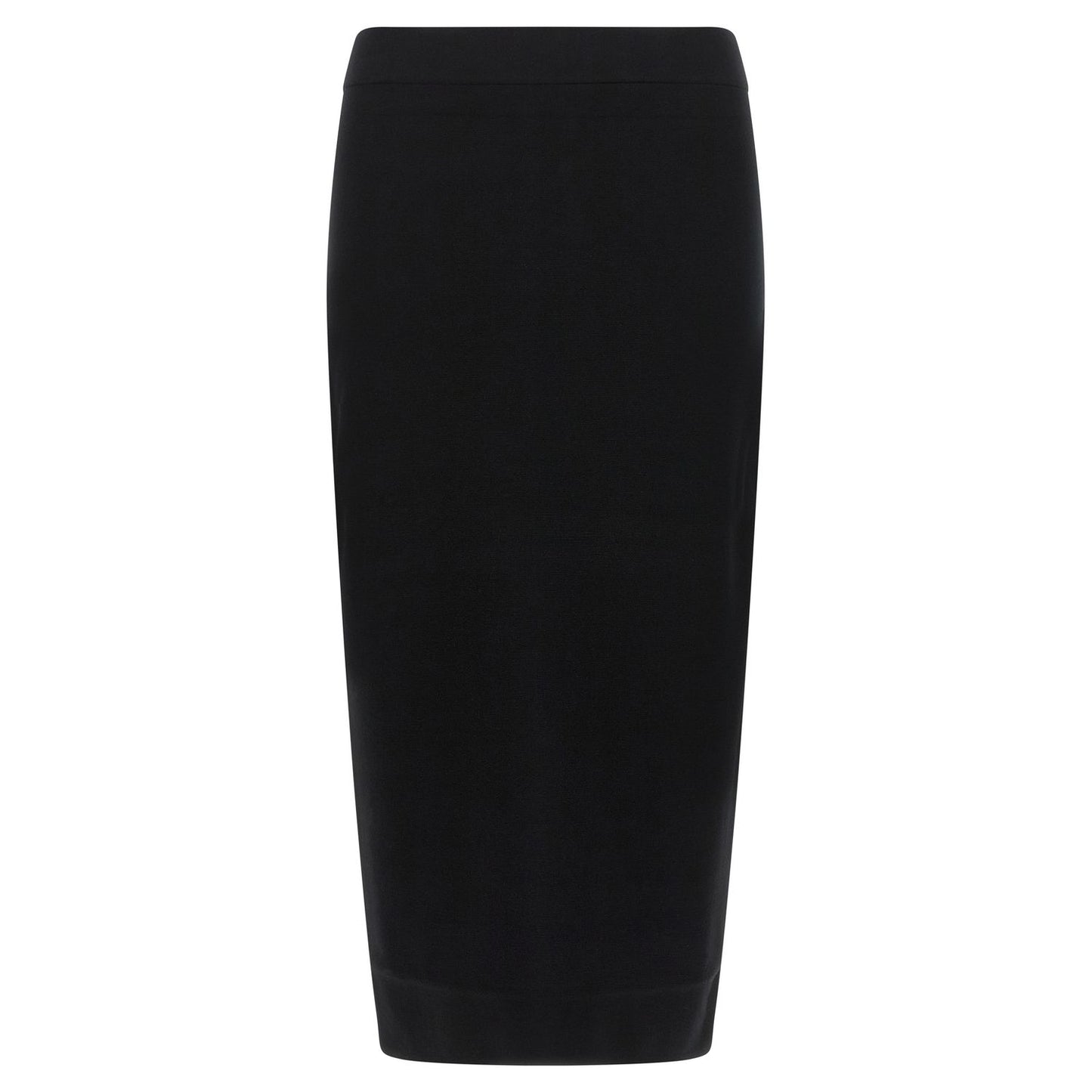 Max Mara Black Viscose Midi Skirt
