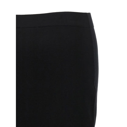 Max Mara Black Viscose Midi Skirt
