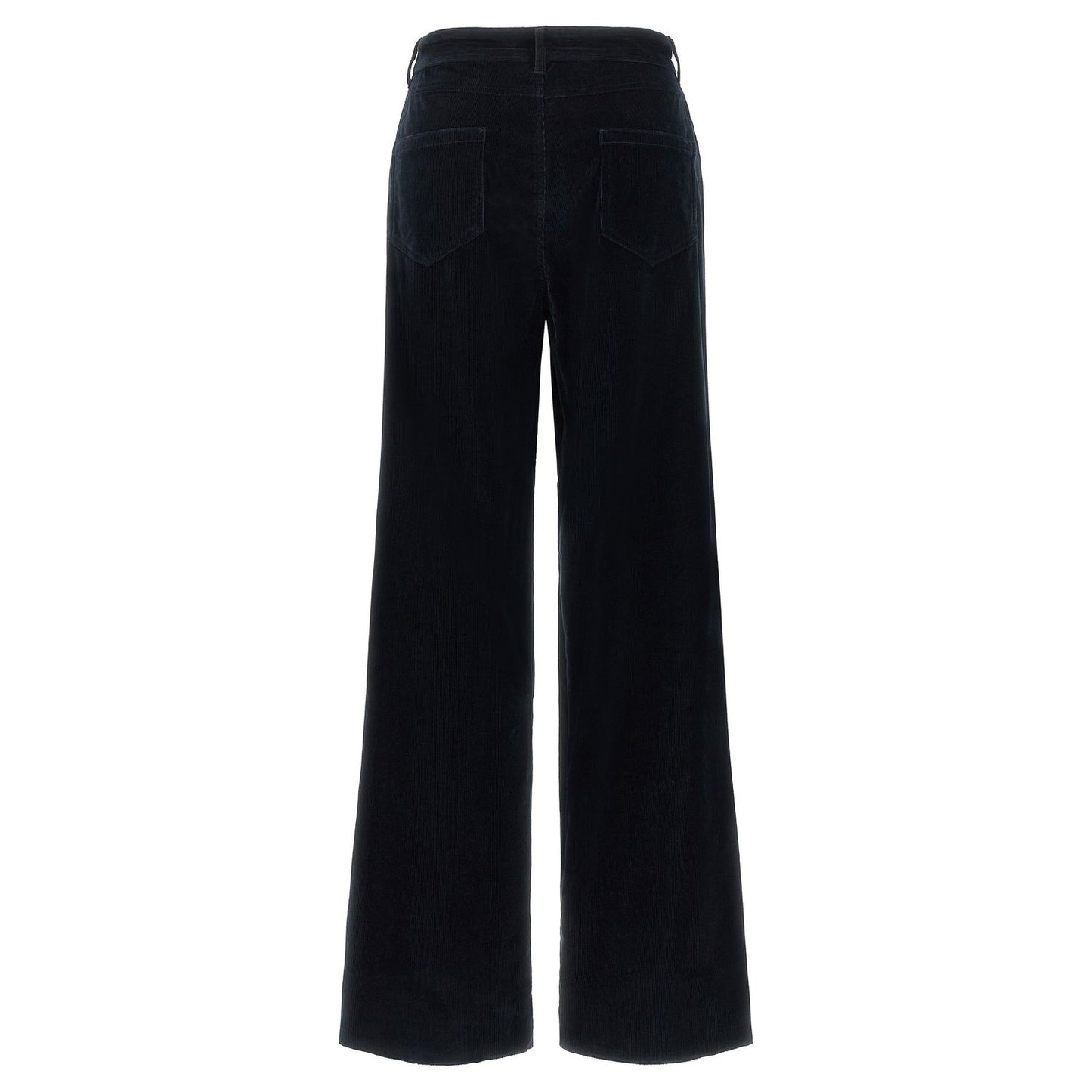 Max Mara Blue Cotton Casual Pants