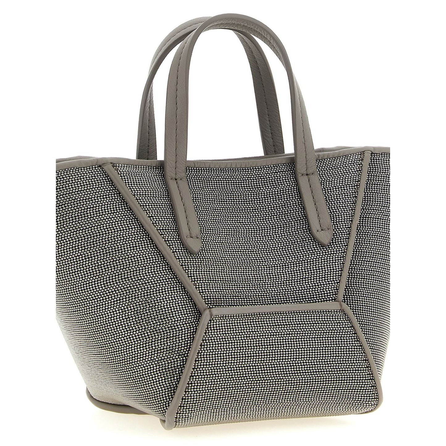 Brunello Cucinelli Gray Calfskin Handbag