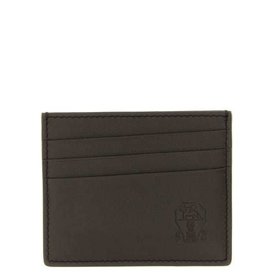 Brunello Cucinelli Black Calfskin Cardholder
