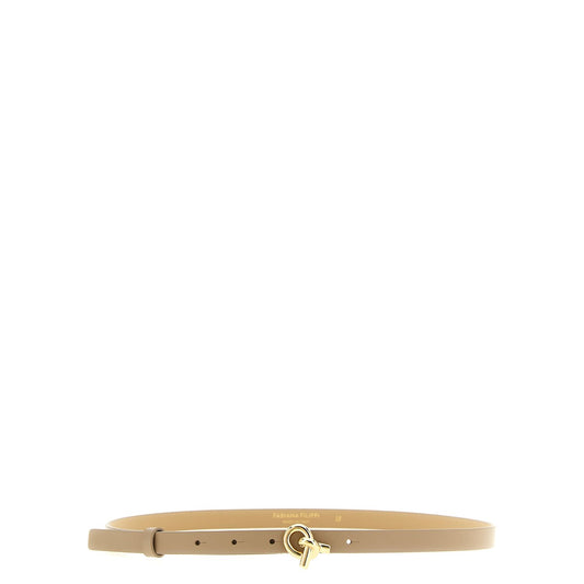 Fabiana Filippi Beige Leather Thin Belt
