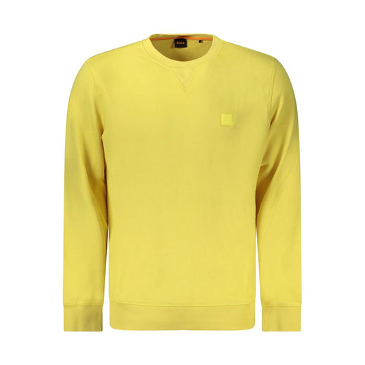 Hugo Boss Yellow Cotton Men's Sweatshirt