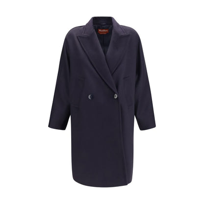 Max Mara Blue Wool Oves Aries Coat