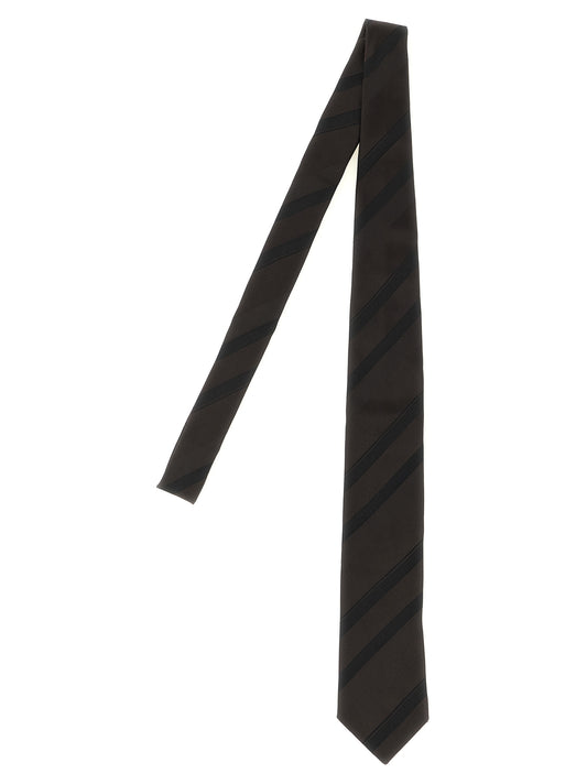 Brunello Cucinelli Brown Silk Tie