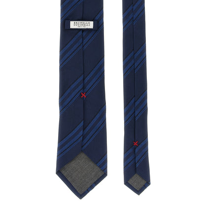 Brunello Cucinelli Blue Silk Tie