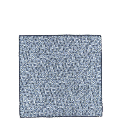 Brunello Cucinelli Blue Silk Pocket Square
