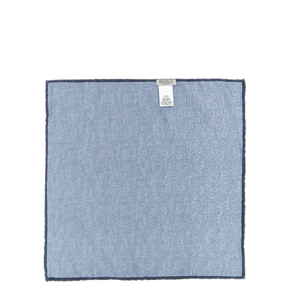 Brunello Cucinelli Blue Silk Pocket Square