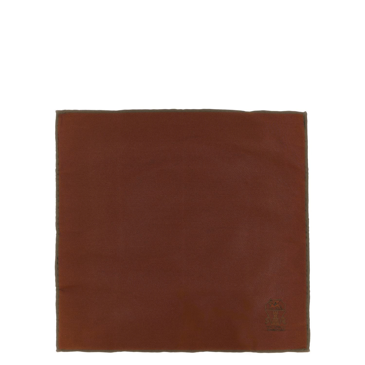 Brunello Cucinelli Brown Silk Scarf