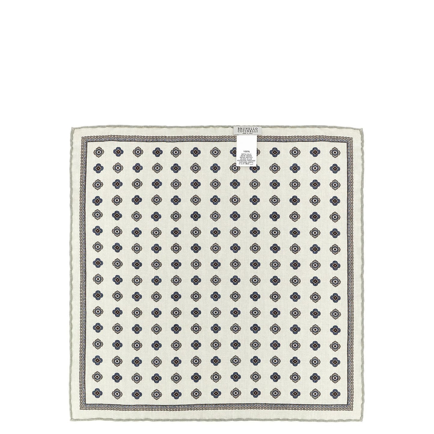 Brunello Cucinelli Multicolor Silk Pocket Square