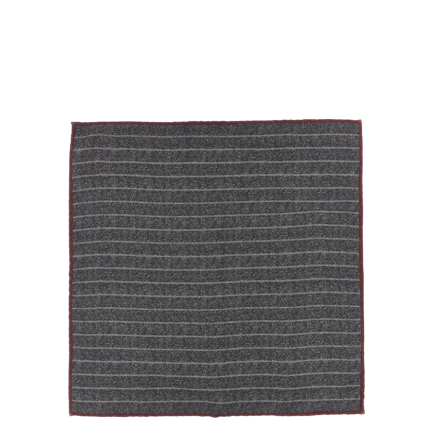 Brunello Cucinelli Gray Silk Pocket Square