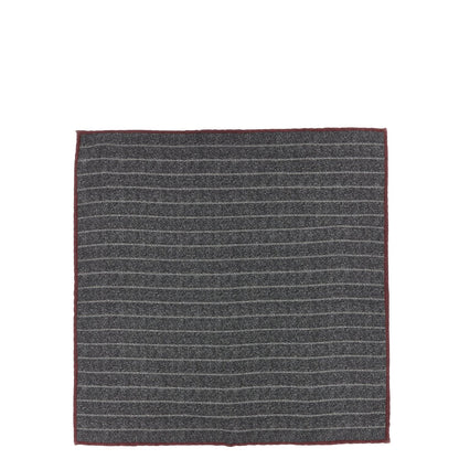 Brunello Cucinelli Gray Silk Pocket Square