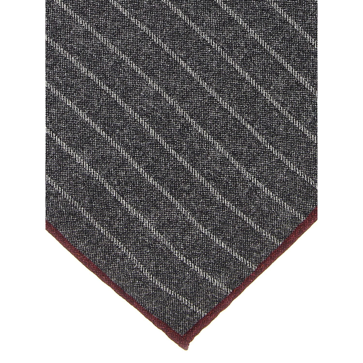 Brunello Cucinelli Gray Silk Pocket Square