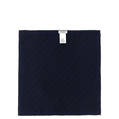 Brunello Cucinelli Blue Silk Pocket Square