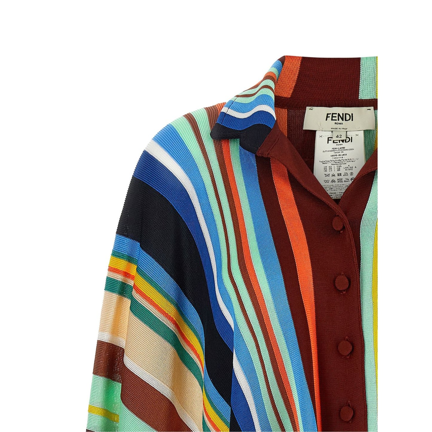 Fendi Multicolor Viscose Coat