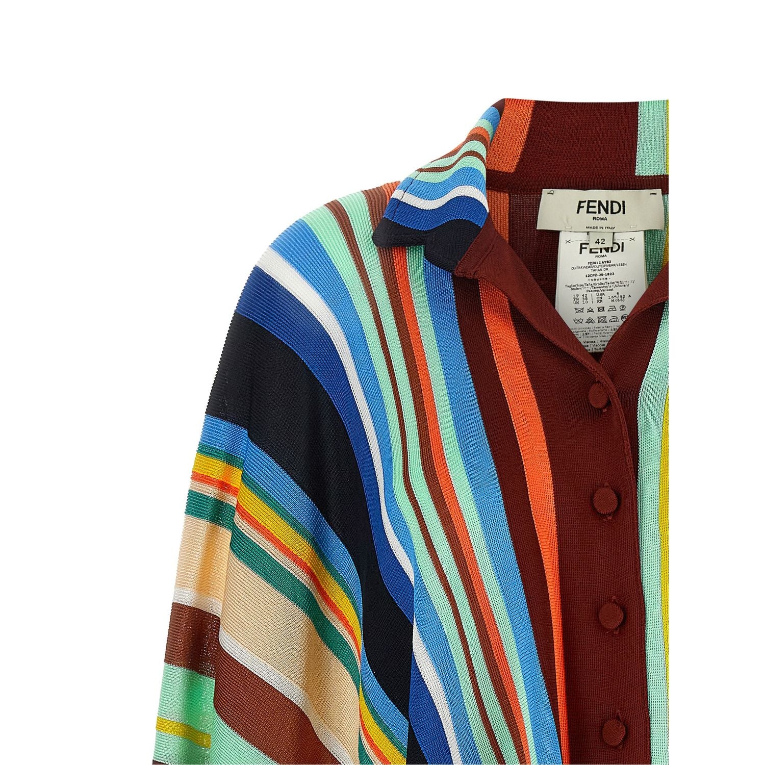 Fendi Multicolor Viscose Coat