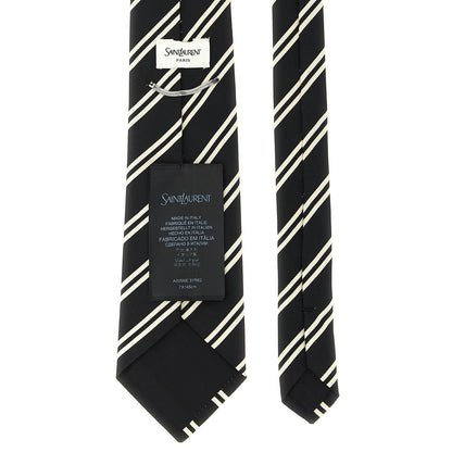 Saint Laurent Black Silk Tie