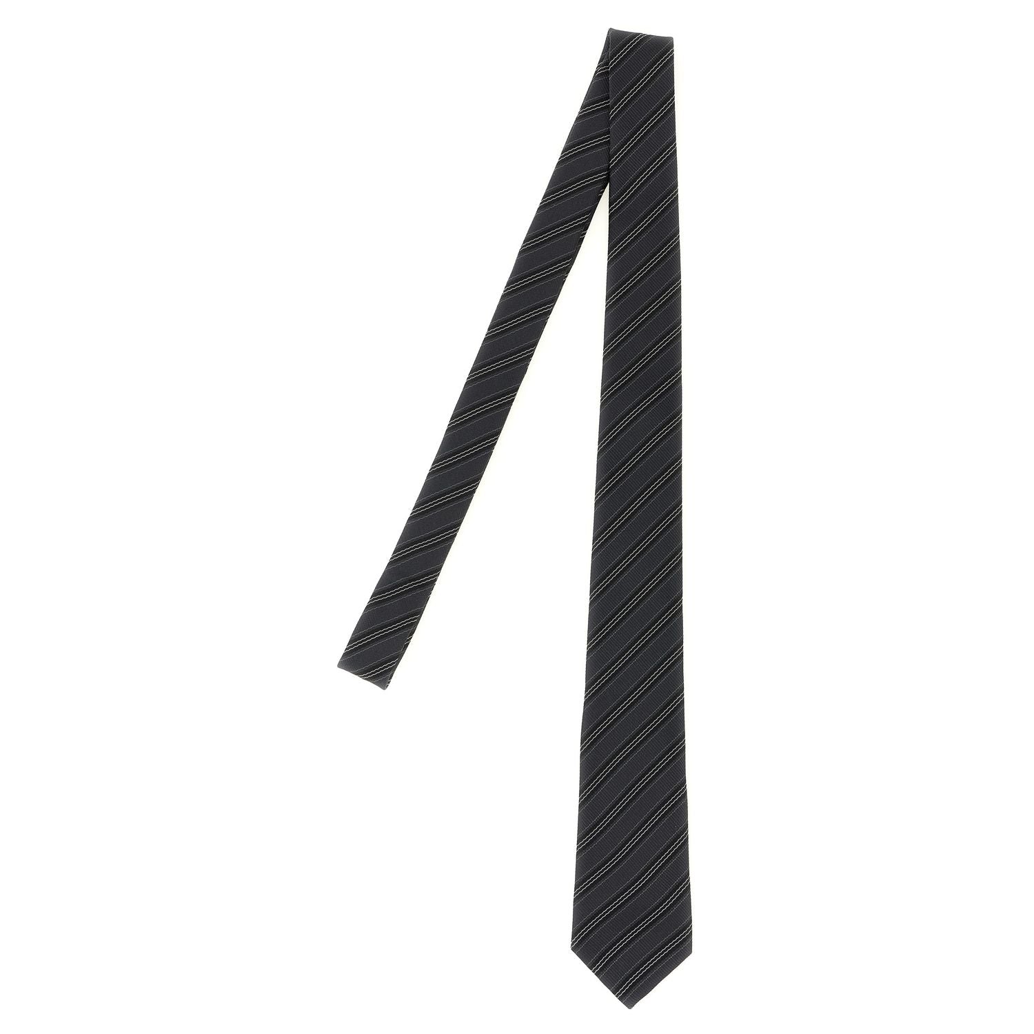Saint Laurent Gray Silk Tie