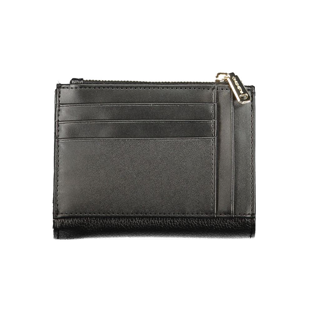 Mario Valentino Black Polyurethane Womens Wallet